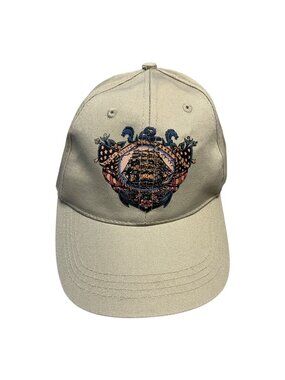 West Marine Nautical Sailing Ship Embroidered Khaki Baseball Cap Adjustable